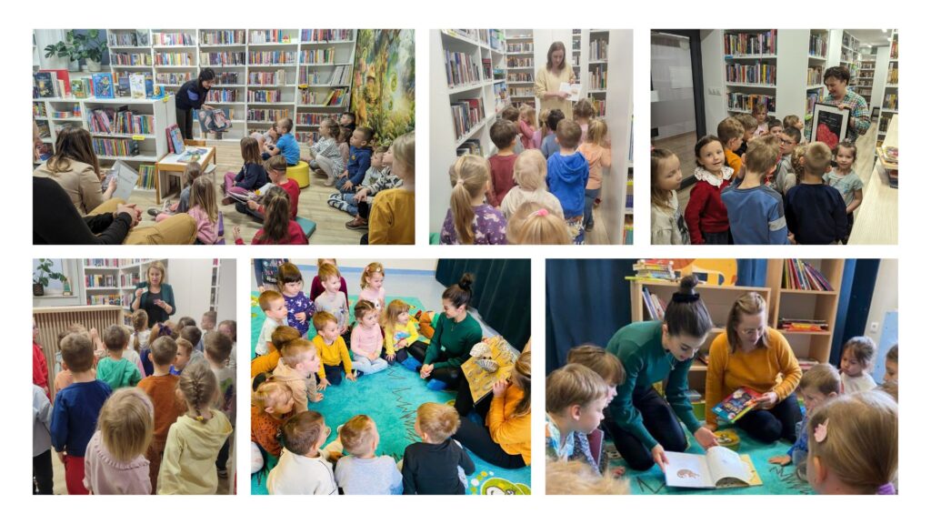 W ramach Światowego Dnia Książki i Praw Autorskich (23 kwietnia) organizowaliśmy m.in. lekcje biblioteczne dla najmłodszych. 