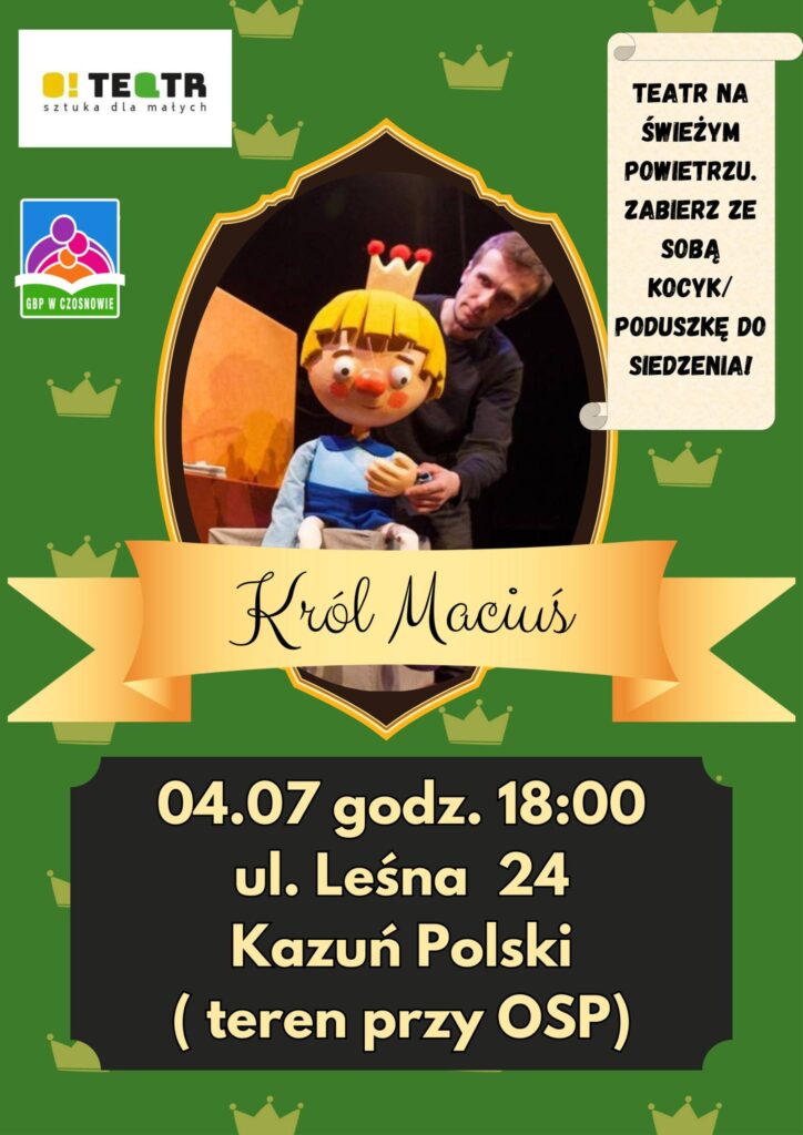 4 lipca o godz. 18.00 zapraszamy do Kazunia Polskiego ❤